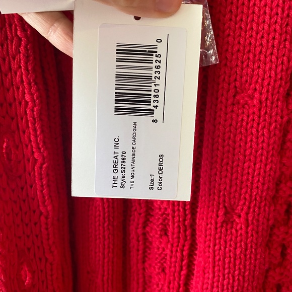 SOLD!!!!!!NWT 😍 THE GREAT. Moutainside Cardigan in ROSE (size 1/S) FINAL PRICE! - Picture 4 of 7